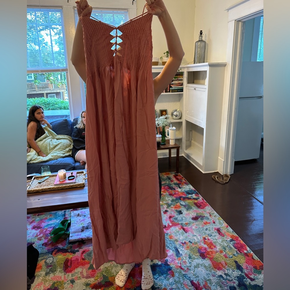 Pink maxi dress